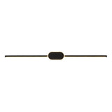 Sleek Black Round and Linear Metal LED Vanity Light Image - 6