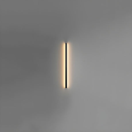 Sleek Black Vertical Linear LED Metal Wall Sconce Image - 2