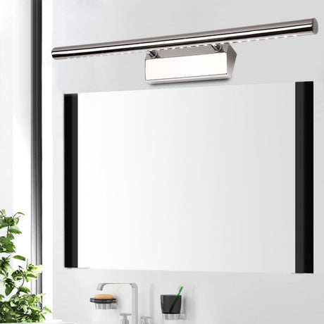 Sleek Chrome Sliver Bathroom Vanity Mirrors Light Image - 2