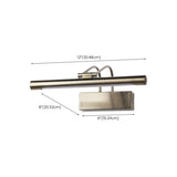 Sleek Cylinder Bronze Wall-Mounted LED Vanity Light #size