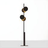 Sleek Dual Disc Shades Vertical Modern Floor Lamp Image - 3