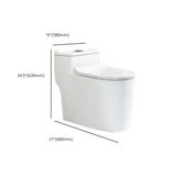 Sleek Elongated White Antimicrobial Seat One-Piece Toilet Image - 18