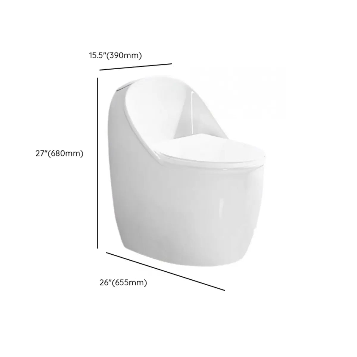 Sleek Elongated White Antimicrobial Seat One-Piece Toilet Image - 19