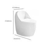 Sleek Elongated White Antimicrobial Seat One-Piece Toilet Image - 19