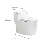 Sleek Elongated White Antimicrobial Seat One-Piece Toilet Image - 21