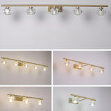 Sleek Gold 5-Light Crystal Bathroom Vanity Light Image - 10