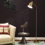 Sleek Gold Cone Living Room Minimalist Floor Lamp Image - 4