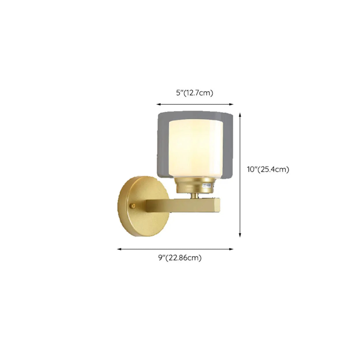 Sleek Gold Cylindrical Wall Sconce Lights 