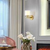 Sleek Gold Cylindrical Wall Sconce Lights Image - 4