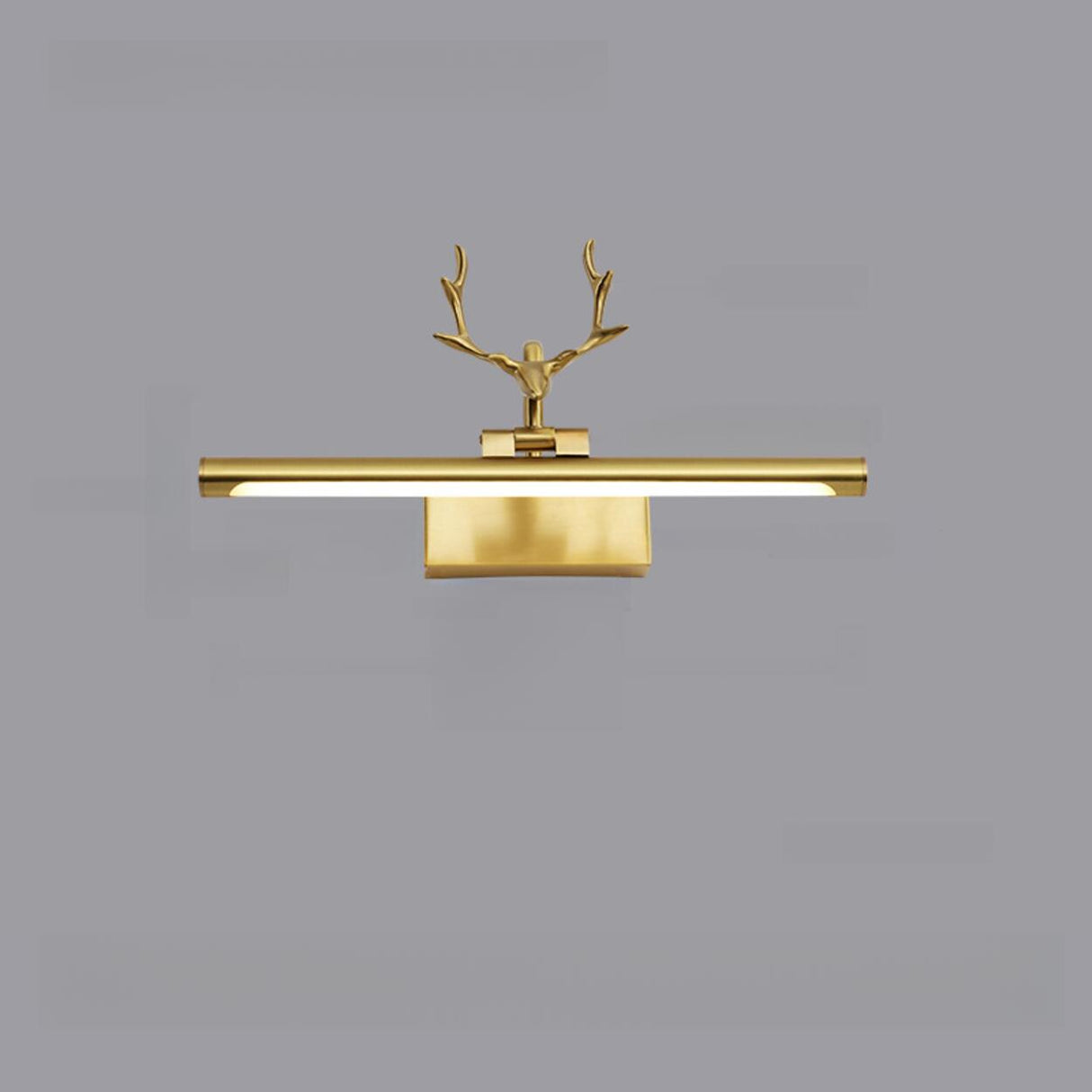 Sleek Gold Deer Antler LED Vanity Mirror Light Image - 12