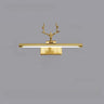 Sleek Gold Deer Antler LED Vanity Mirror Light Image - 12