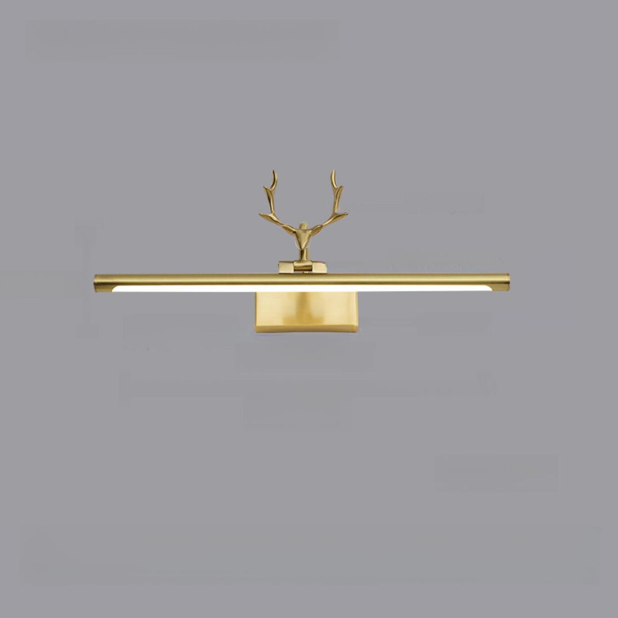 Sleek Gold Deer Antler LED Vanity Mirror Light Image - 13