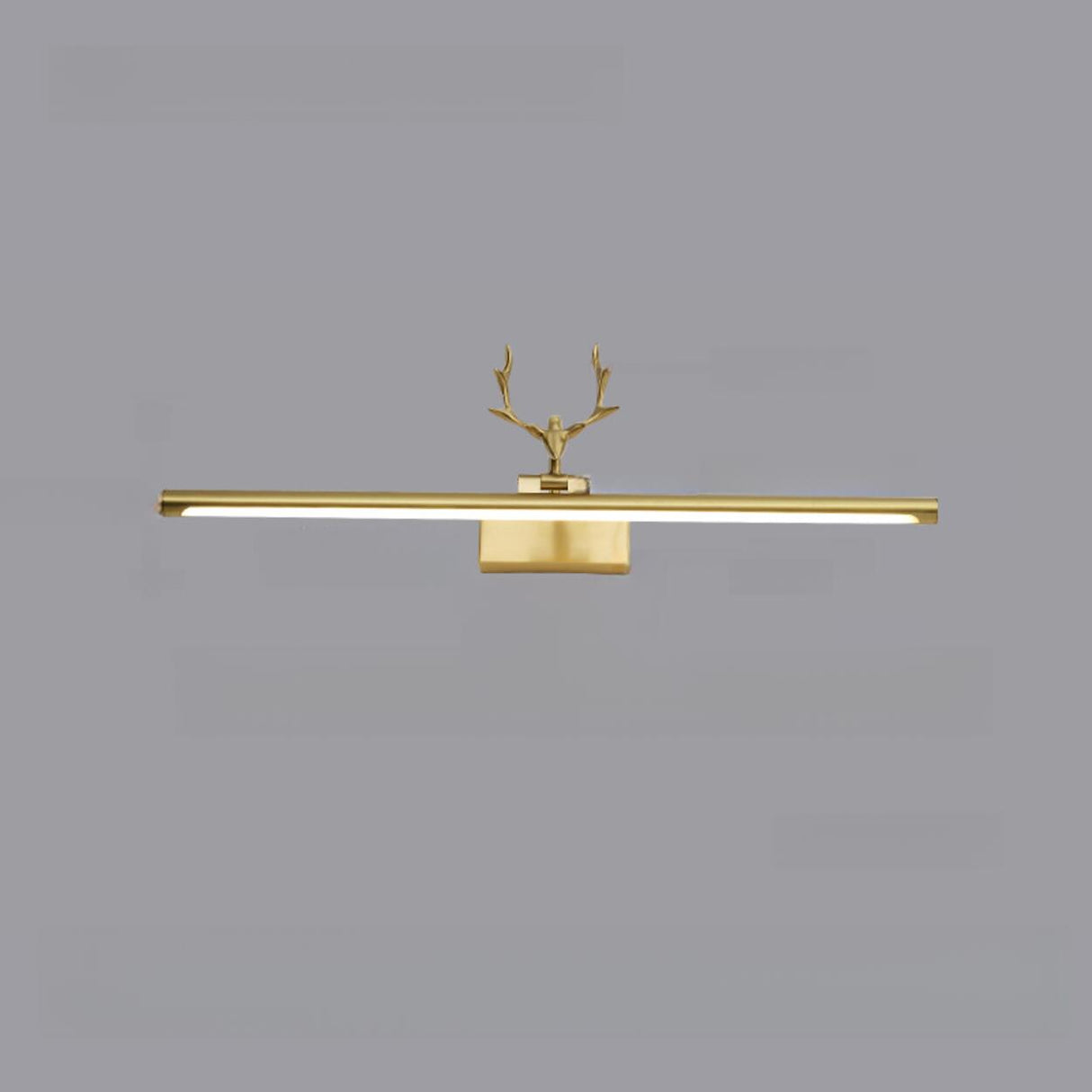 Sleek Gold Deer Antler LED Vanity Mirror Light Image - 14