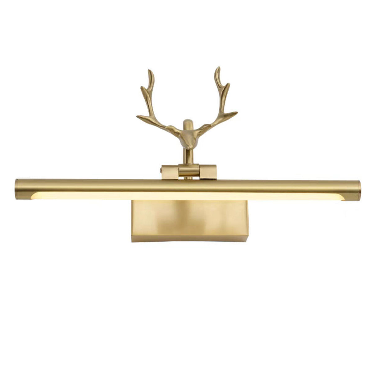 Sleek Gold Deer Antler LED Vanity Mirror Light Image - 5