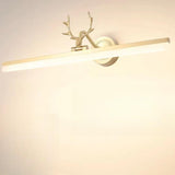 Sleek Gold Deer Antler LED Vanity Mirror Light Image - 6