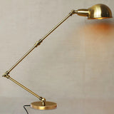 Sleek Golden Finish Brass Dome Adjustable Desk Lamp Image - 1