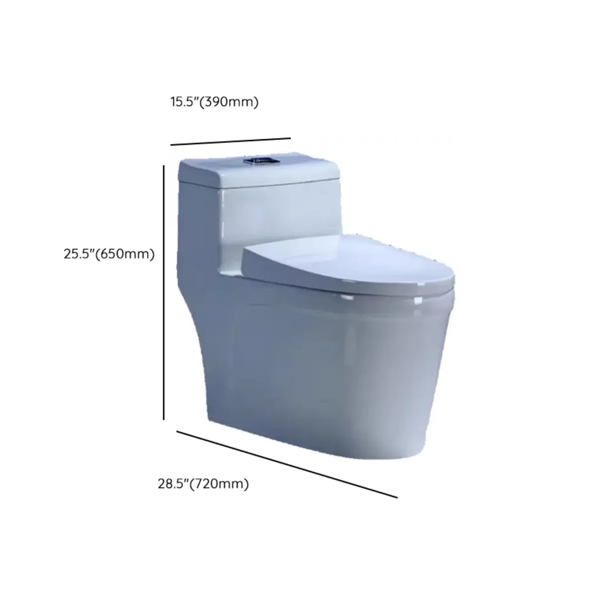 Sleek Gravity Flush Elongated Antimicrobial Seat Toilet Image - 11