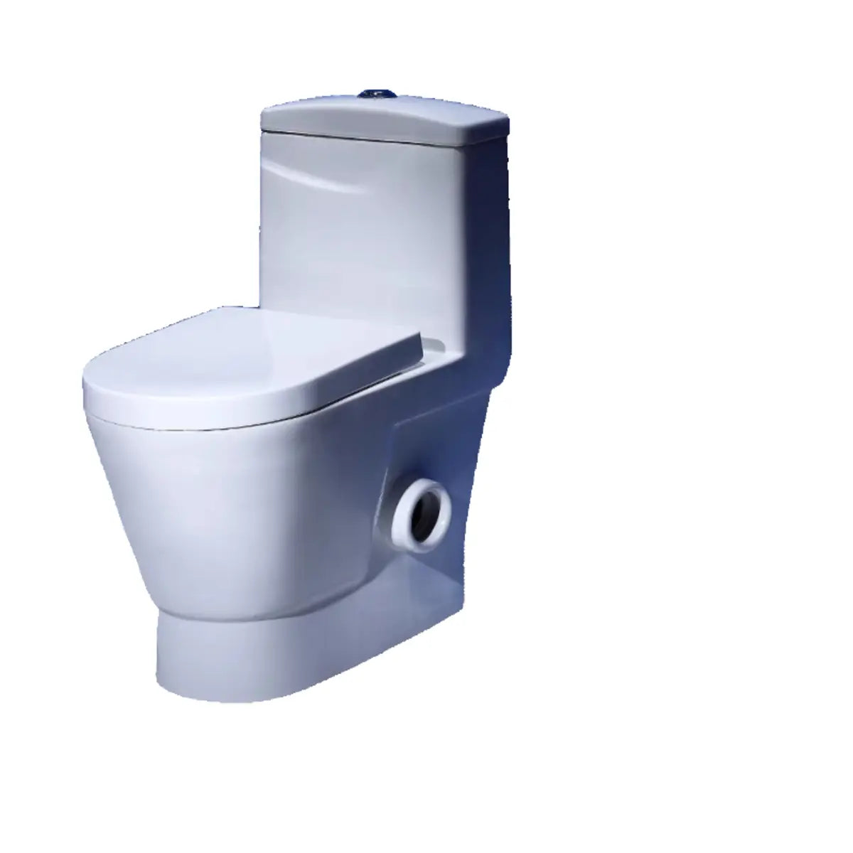 Sleek Gravity Flush Elongated Antimicrobial Seat Toilet Image - 2