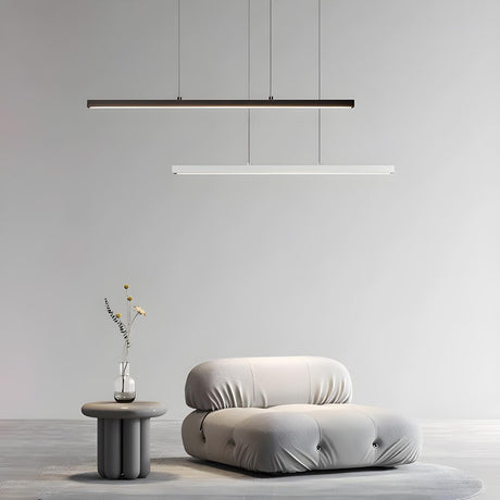 Sleek Linear Adjustable LED Island Pendant Light Image - 2