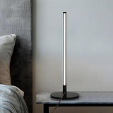 Sleek Linear Metal Base Candle Cordless Table Lamp Image - 1