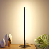 Sleek Linear Metal Base Candle Cordless Table Lamp Image - 12