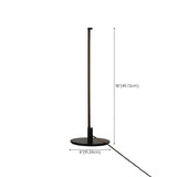 Sleek Linear Metal Base Candle Cordless Table Lamp #size