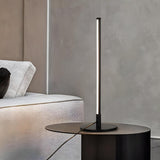 Sleek Linear Metal Base Candle Cordless Table Lamp Image - 2