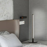 Sleek Linear Metal Base Candle Cordless Table Lamp Image - 3