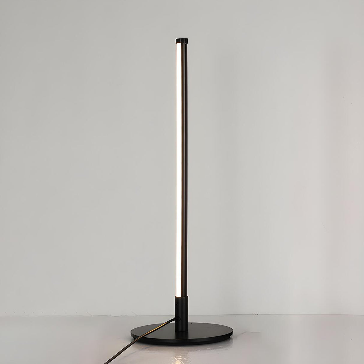 Sleek Linear Metal Base Candle Cordless Table Lamp Image - 6