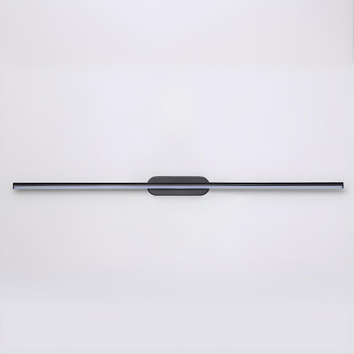 Sleek Minimalist Black Linear LED Vanity Light Image - 6