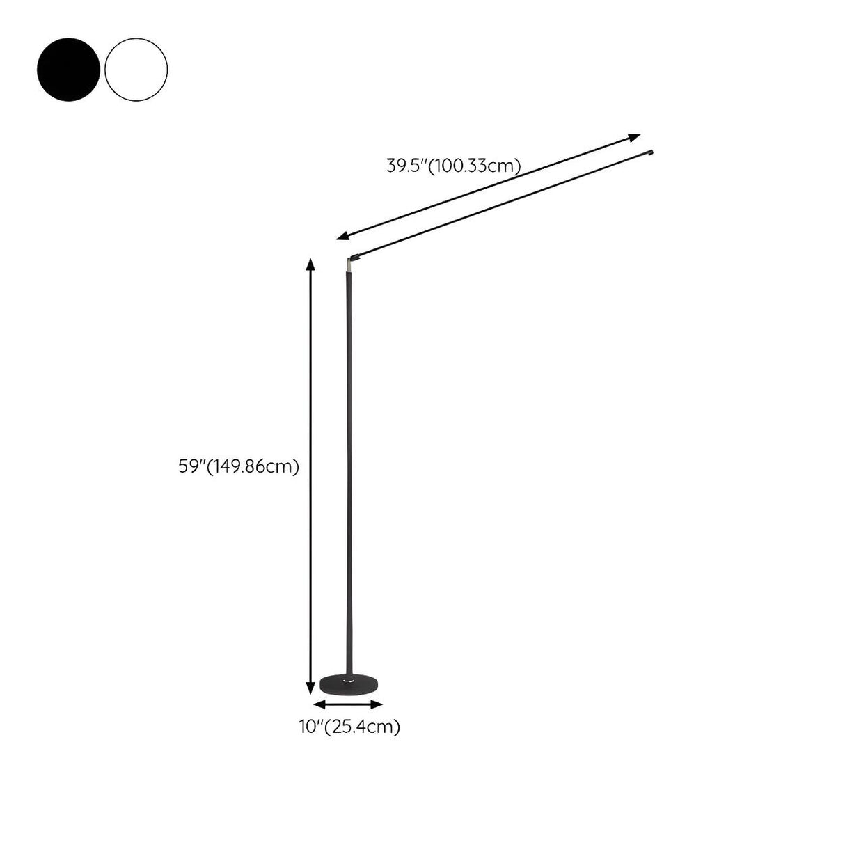 Sleek Minimalist Black Linear Metal LED Floor Lamp 