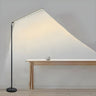 Sleek Minimalist Black Linear Metal LED Floor Lamp Image - 3