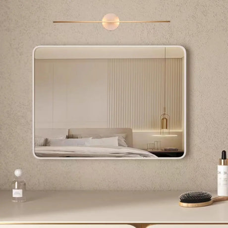 Sleek Minimalist Gold Linear Vanity Wall Light Image - 1