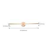 Sleek Minimalist Gold Linear Vanity Wall Light #size