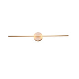 Sleek Minimalist Gold Linear Vanity Wall Light Image - 2