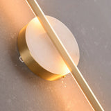 Sleek Minimalist Gold Linear Vanity Wall Light Image - 8