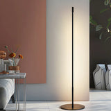 Sleek Minimalist LED Black Linear Metal Floor Lamp Image - 1