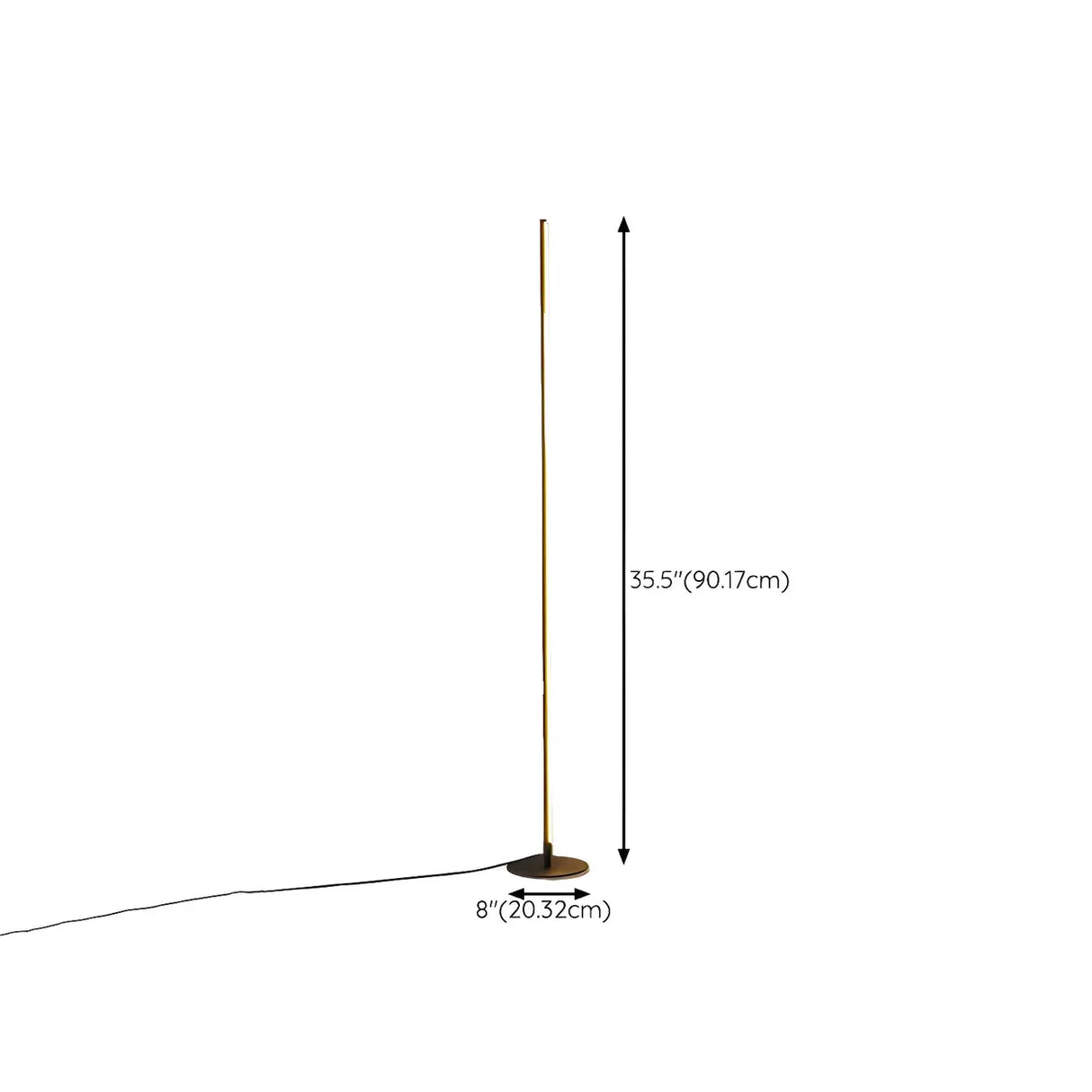 Sleek Minimalist LED Black Linear Metal Floor Lamp 