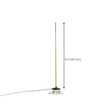 Sleek Minimalist LED Black Linear Metal Floor Lamp #size