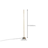 Sleek Minimalist LED Black Linear Metal Floor Lamp Image - 22