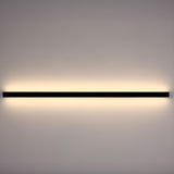 Sleek Modern Black Linear Bedroom Sconce Light Fixture Image - 6