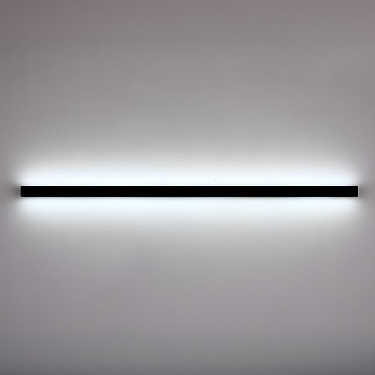 Sleek Modern Black Linear Bedroom Sconce Light Fixture Image - 7