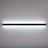 Sleek Modern Black Linear Bedroom Sconce Light Fixture Image - 7