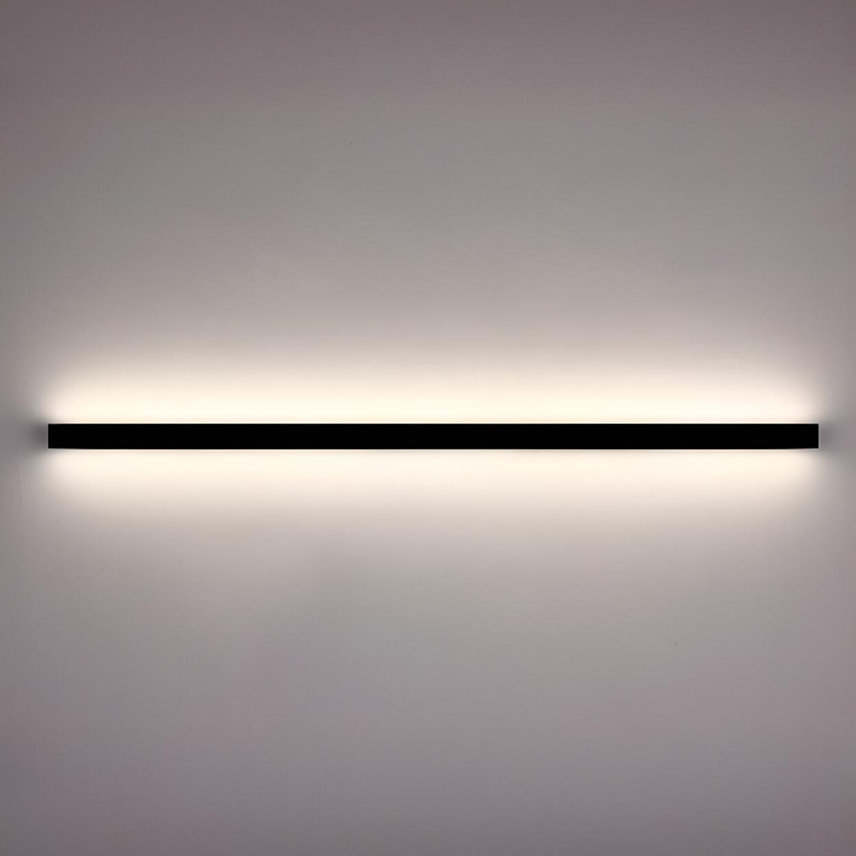 Sleek Modern Black Linear Bedroom Sconce Light Fixture Image - 8