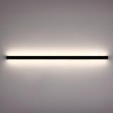 Sleek Modern Black Linear Bedroom Sconce Light Fixture Image - 8