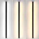 Sleek Modern Black Linear Bedroom Sconce Light Fixture Image - 9