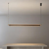 Sleek Modern Black Linear LED Island Pendant Light Image - 4