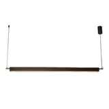 Sleek Modern Black Linear LED Island Pendant Light Image - 5