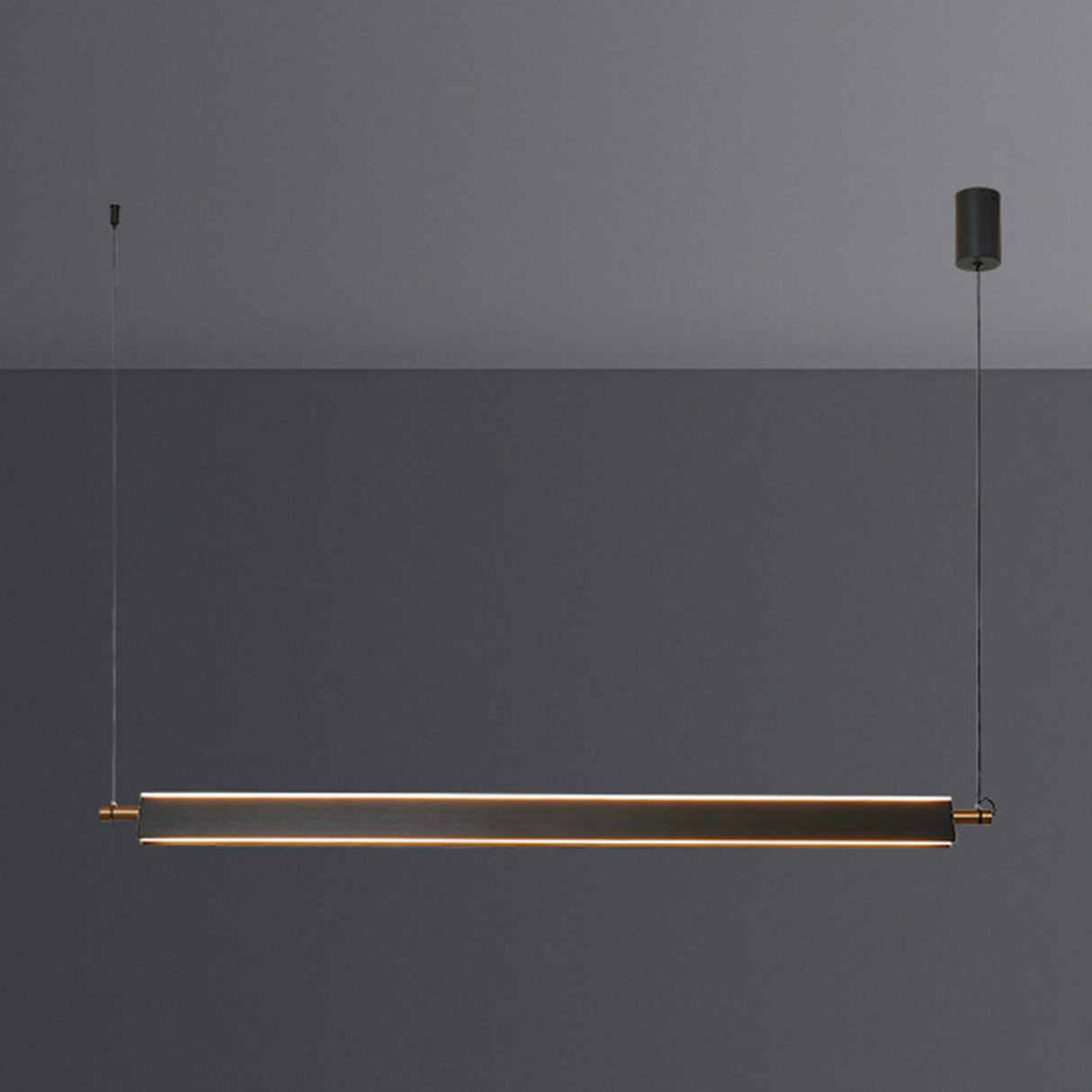 Sleek Modern Black Linear LED Island Pendant Light Image - 6