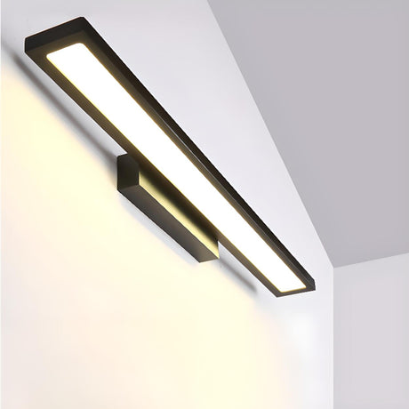 Sleek Modern Black Rectangular LED Vanity Light Image - 1